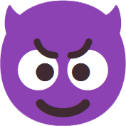 Devil face emoji